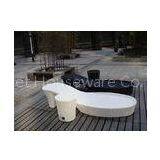 High Heel Shoes Shaped Cane Daybed , White Resin Wicker Daybed