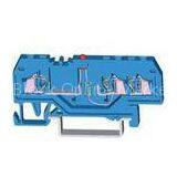 600V 10A 1 * 2 Conductor Through Spring Terminal Block , Front - Entry Type