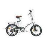 White Foldable Electric Bike / Alloy Foldable E Bike With TUV Certificate