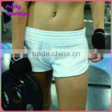 Girls's White Loose Elastic Band Running Workout Athletic Shorts thumbnail-4
