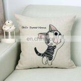 2016 Wholesale Home Decor Digital Printing Cotton And Linen Pillow Cat Cartoon Cushion thumbnail-5
