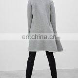 China Custom Womens Apparel Supreme Soft Wool Blench Thick Long Woman Jacket Winter Gray NT6699 thumbnail-4