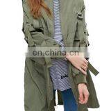 Latest Fashion Women Longline Parka With Parachute Strapping thumbnail-3