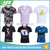 China Factory Comfortable Men Women High Quality Sublimation Print Short Sleeve O Neck 180g Custom T Shirt Design
