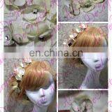 Aidocrystal Lace Bridal Headband Wedding Hair Accessories Handmade Floral Wedding Headpiece thumbnail-2