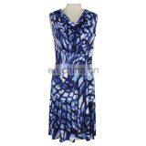 Abstract Print Milky FDY Fabric Old Women Dress Women Wear thumbnail-5