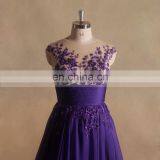Beaded Trim For Chiffon Purple Wedding Dress thumbnail-2