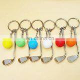 Newest Popular Sports Goods Keychain Candy Color Golf Ball Keychain thumbnail-1