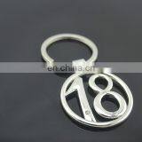 custom number shaped keychain / number keychain