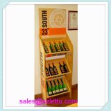 Wine wooden display shelves
