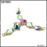 Charming t shape rhinestone shoe chain sandal uppers sandal accessories wholesale