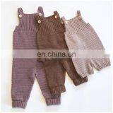 Latest Design Pink Knitted Jumpsuits 100% Cotton Kid Girl Knitted Pants On SALE 2020 Knitted Overall thumbnail-2