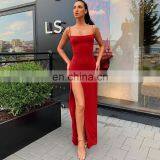 Women's Sling Neck Slim Backless Sexy Hot Sale New Split Dress thumbnail-2