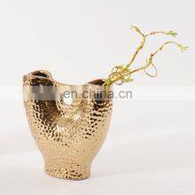 Modern Porcelain Home Decor Luxury Ceramic Gold Vase for Flower Arrangement thumbnail-4