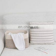 Custom Logo Bag Toys Baby Items Rope American Cotton Woven Children Storage Baskets thumbnail-5