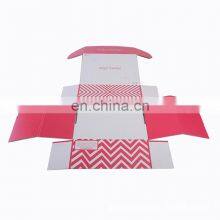 Custom Logo Pink Fold Paper Foldable Disposable Customized Cartons Mailing Corrugated Cardboard Packing Box thumbnail-5