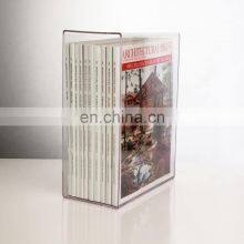 Clear Acrylic Magazine Holder for Office, Home thumbnail-3