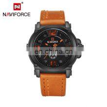NAVIFORCE 9099 Luxury Men Military Sports Quartz Watches 30M Waterproof Leather Band Wristwatch 3D Dial Creative Calendar Clock thumbnail-3