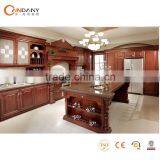 American Style Traditional Solid Wood Kitchen Cabinet Design, Kitchen Cabinet Vinyl Wrap thumbnail-1