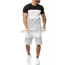 Summer Tracksuit Summer Men 2 Piece Set 2022 OEM Custom Men Summer 2 Piece Cotton Short Sleeve Tracksuit Sets T Shirt And Short thumbnail-5
