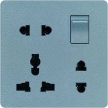 Grey Color 2gang 1way Wall Switch With Led Indicator thumbnail-5