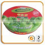 Oval Fruit Candy Tin Box