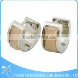 ZS13041 Stainless Steel Beautiful Hoop Earrings Korean Model Selling Earrings for Young Girls thumbnail-2