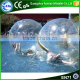 PVC transparent inflatable water ball dubai water floating light ball water filled weight ball for fun
