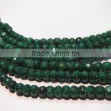 5-6 mm Green Emerald Faceted Rondelle Gemstone Bead Strands 16 Inches thumbnail-2
