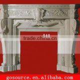 Hunan White Marble Fireplace thumbnail-1