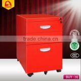 Small Steel Storage Cabinet Metal Bedside Drawer Cabinet With Wheels