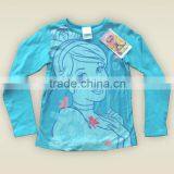 Cotton Roll-neck Long Sleeve Girl T-short Sublimation Print OEM/ODM Top Brand thumbnail-3