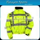Hi-vis Bomber Jacket With Reflective Tape ,Fluorescent Yellow thumbnail-1