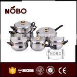 Good Quality Induction Bottm 12pcs Stainless Steel Cookware Set thumbnail-1
