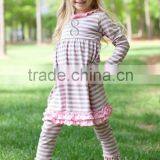 Fashion Little Girls Ruffle Tunic Top Children Fancy Tunic Top With Matching Ruffle Pants thumbnail-6