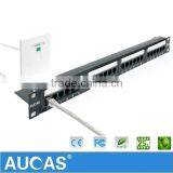 Good Quanlity With Cat6e Network Cable RJ45 Socket 19inch Rack Mount Patch Panel 24 Ports thumbnail-3