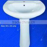 New Ceramic Pedestal Sink Washbasin