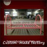 Pink Color Lovely Single Round Metal Bed thumbnail-1