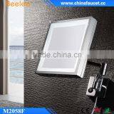 Chrome Brass Square Mirror Modern LED Adjustable Smart Mirror in Wall thumbnail-2