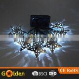 2016 New Hot 10 Led Solar Metal Star String Decoration Light thumbnail-5