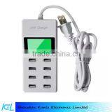 Wholesale 8 Port Portable Home Travel USB Charger Wall Charger With Lcd Display US Plug AC Power Adapter