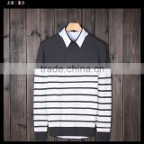 Mens striped pullover sweater hot sale 2016 spring