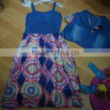 New Design Chiffon Dress 2015 for Kids and With Low Price in Stock Clothing and Girls Chiffon Skirts With Denim thumbnail-4