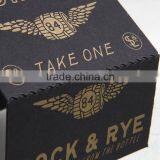 Black Cardboard Printing Gold Logo Card With Wave Crease and Double Side Tape for Rollingpaper thumbnail-4
