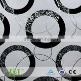 Circle design embossed pvc black and white wallpaper