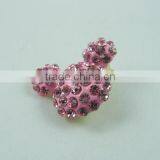 New Pink Ice Mickey Hair Clip Alloy Rhinestone Enamel thumbnail-1