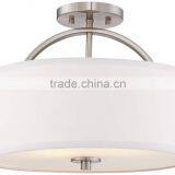 529-5 Brushed Nickel Finish Semi-Flush 15" Wide Ceiling Light