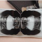 Korea style winter new ladies and women 6 cm super wide black and wite fashion elastic waist belt for thick garment