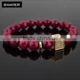 Express Jewelry Coral Pink Stone Bracelet thumbnail-2