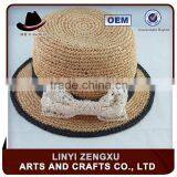 Promotional Beautiful Kids Straw Boater Hat thumbnail-2